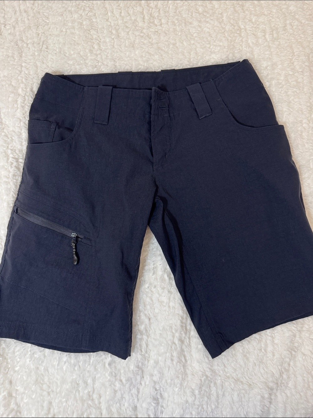 Dark Navy Cargo Shorts with Zip Pocket